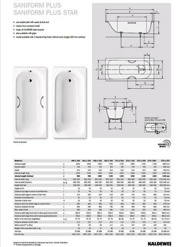 Ванна сталева Kaldewei Saniform Plus 170х75 mod 373-1 112600010001 фото