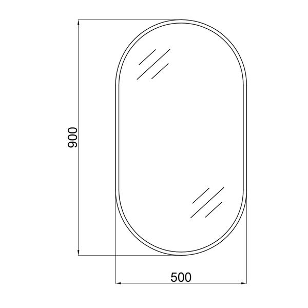 Дзеркало Qtap Scorpio 500x900 з LED-підсвічуванням Black SD00049540 фото