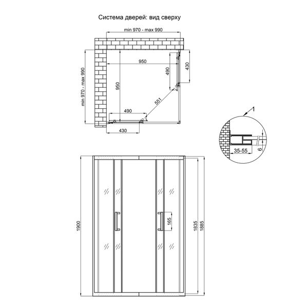 Душевая кабина Qtap Taurus CRM1011SC6 100x100 см стекло 6 мм SD00045257 фото