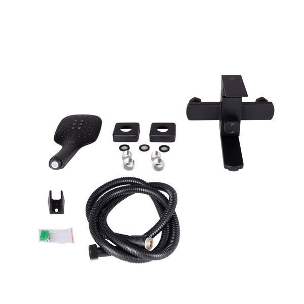 Смеситель для ванны Lidz Kubis 006 Black SD00049500 фото