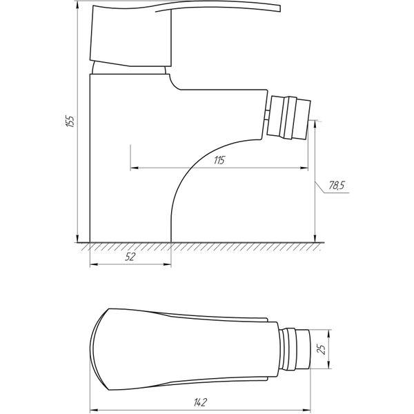 Змішувач для біде Globus Lux Queensland GLQU-106 000008762 фото