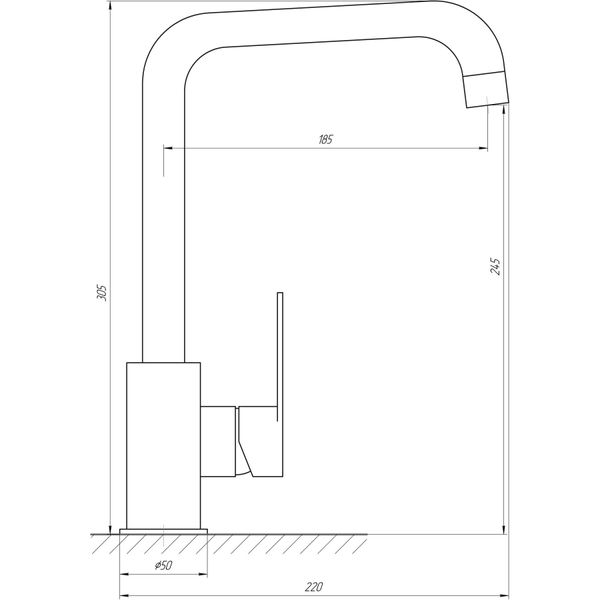 Змішувач для кухні Topaz Barts TB 07423-H36 000013600 фото