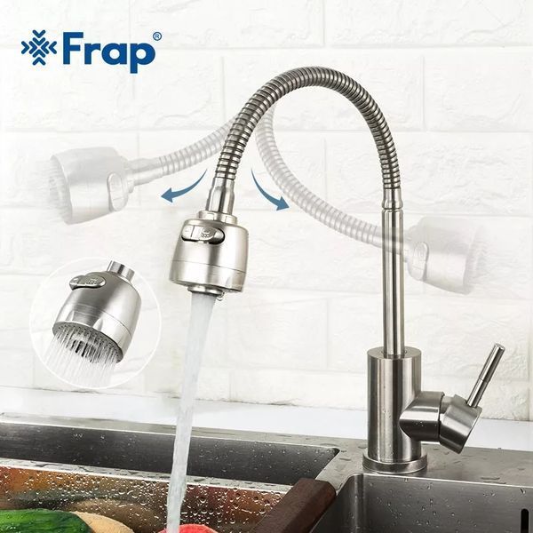 Змішувач для кухні Frap F44899-1 з гнучким виливом сатин F44899-1 фото