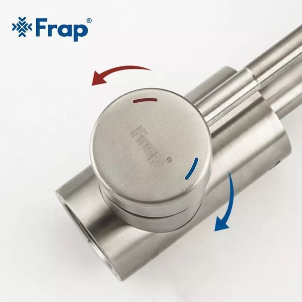 Змішувач для кухні Frap F44899-1 з гнучким виливом сатин F44899-1 фото