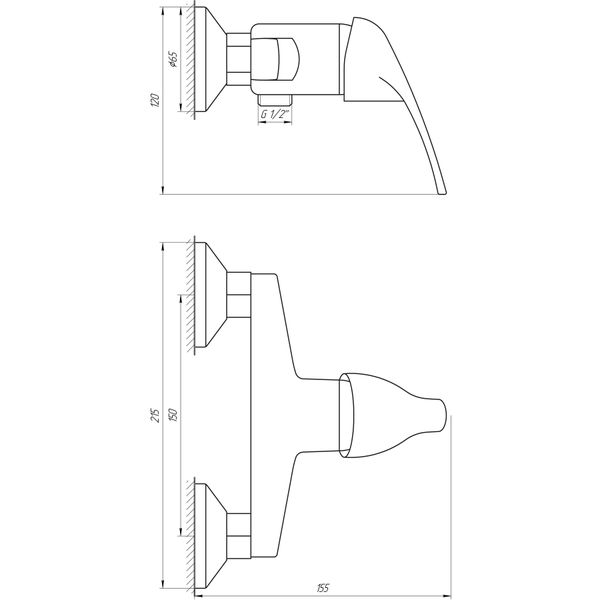 Змішувач для душу Globus Lux Solly GLSO-0105N 000010124 фото