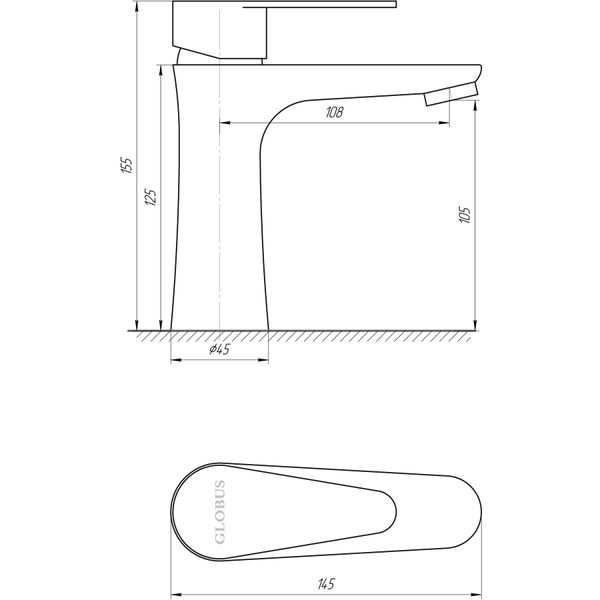 Смеситель для умывальника Globus Lux Main SM-101 000016095 фото