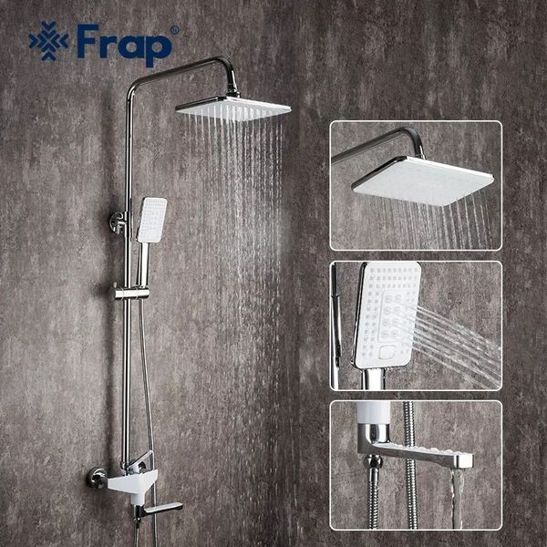 Душова система Frap F2458 білий/хром F2458 фото