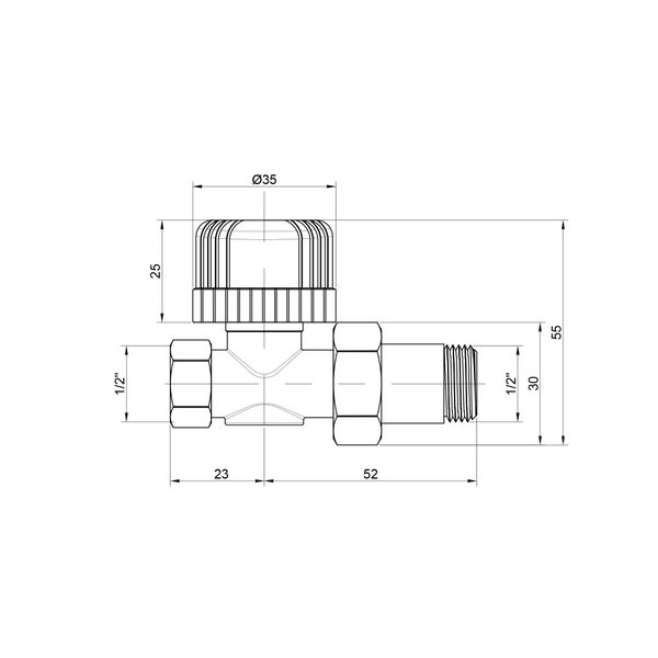 Вентиль термостатичний Icma №779 1/2" (30х1,5) прямий SD00005619 фото