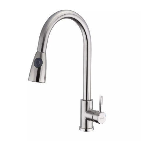 Смеситель для кухни Frap F60899-1 с выдвижным изливом сатин F60899-1 фото