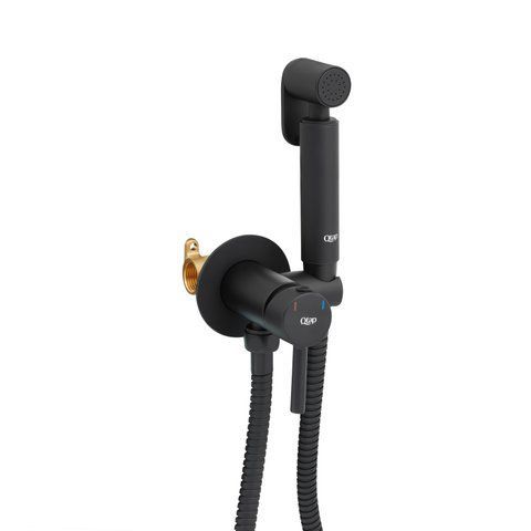 Набор для гигиенического душа Qtap Inspai-Varius круглый Black Matt SD00035723 фото