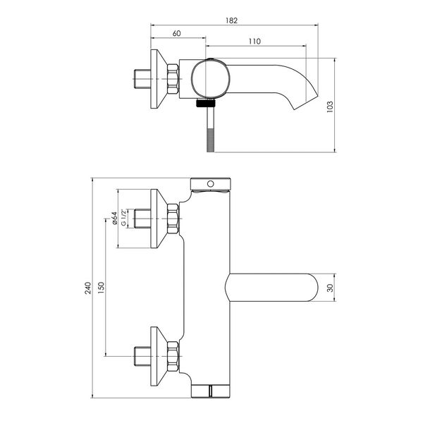 Смеситель для ванны Imprese Brenta хром ZMK071901040 068051 фото