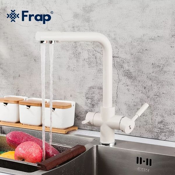 Змішувач для кухні з фільтром Frap F4352-24 молочний F4352-24 фото