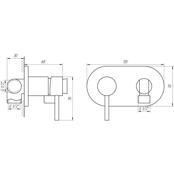 Змішувач гігієнічний Globus Lux GLN-2-106MIX 000018455 фото