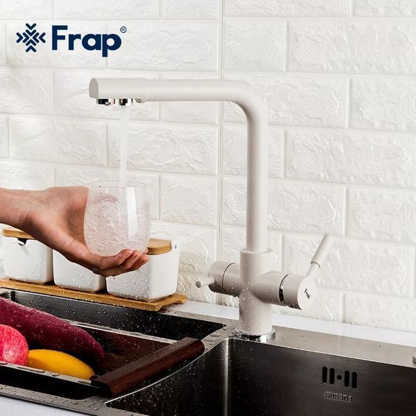 Змішувач для кухні з фільтром Frap F4352-24 молочний F4352-24 фото