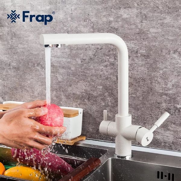 Змішувач для кухні з фільтром Frap F4352-24 молочний F4352-24 фото