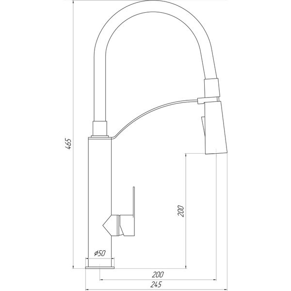 Змішувач для кухні Topaz Barts TB 8817-H18 000013604 фото