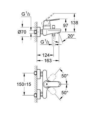 Змішувач для ванни Grohe Eurosmart Cosmopolitan 32831000 32831000 фото