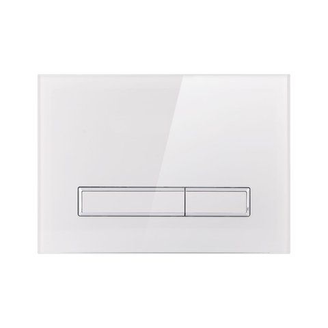 Панель змиву Qtap Nest лінійна скляна біла SD00038767 фото
