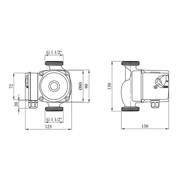 Насос циркуляційний Forwater Grundfos GPD 25/4-130 CV012963 фото