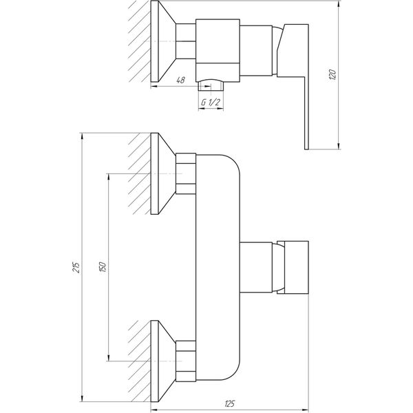 Смеситель для душа Globus Lux Milano GLM-0105N 000014941 фото