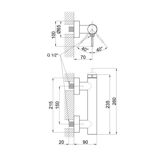 Смеситель для душа Qtap Robin Black Matt SD00047549 фото