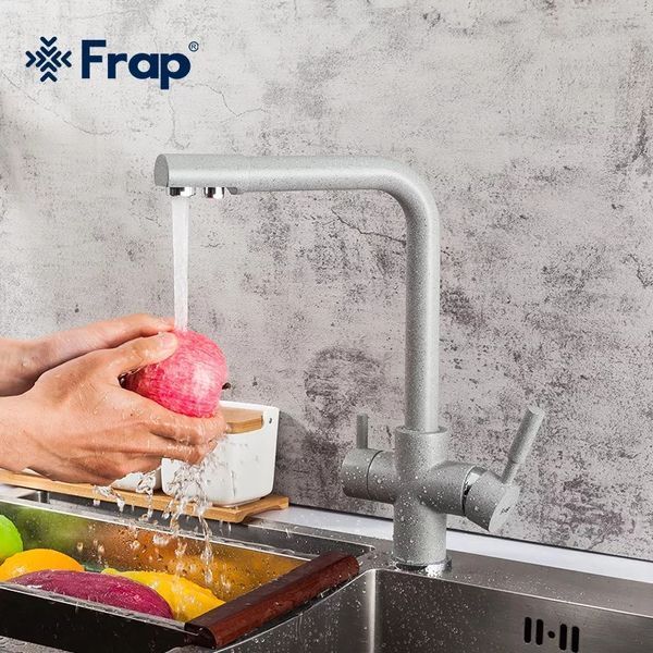 Смеситель для кухни с фильтром Frap F4352-22 серый F4352-22 фото