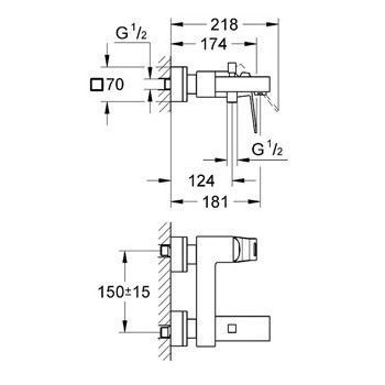 Змішувач для ванни Grohe Eurocube 23140000 23140000 фото