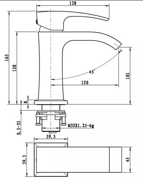 Змішувач для раковини Gappo G1007-1 хром G1007-1 фото