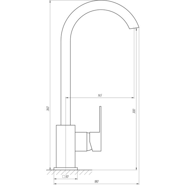 Змішувач для кухні Globus Lux Milano GLM-0203SQ-Franke 000014944 фото