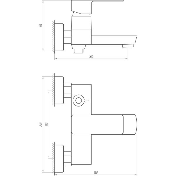 Змішувач для ванни Domino Malibu DMM-102N 000013702 фото