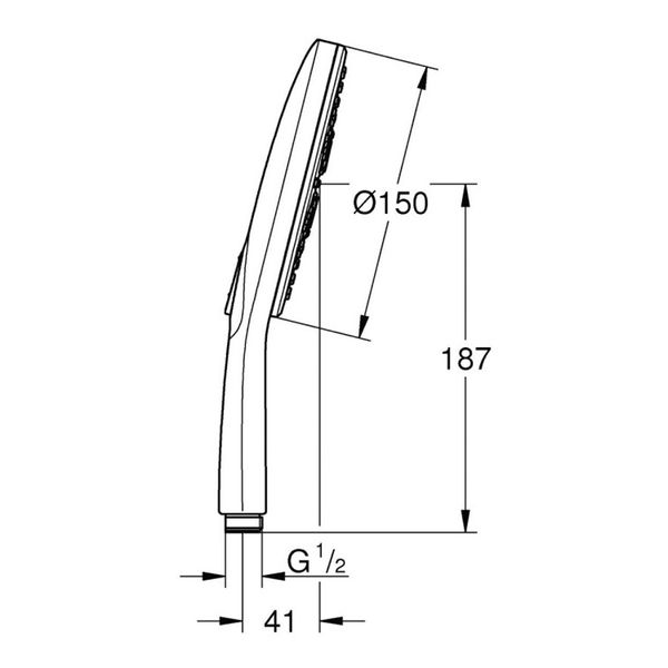 Ручной душ Grohe Rainshower SmartActive 150 26553000 3 режима 26553000 фото