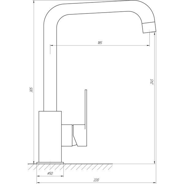 Смеситель для кухни Topaz Barts TB 07423-H36-BL 000022531 фото