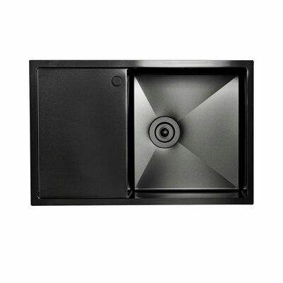 Кухонная мойка Platinum Handmade 780х500х200 R PVD черная 000033669 фото