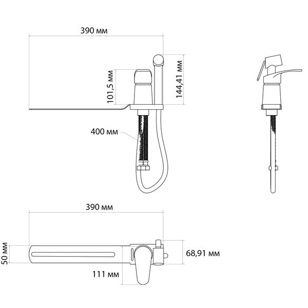 Змішувач для біде Lidz Tani 024 Chrome SD00051098 фото