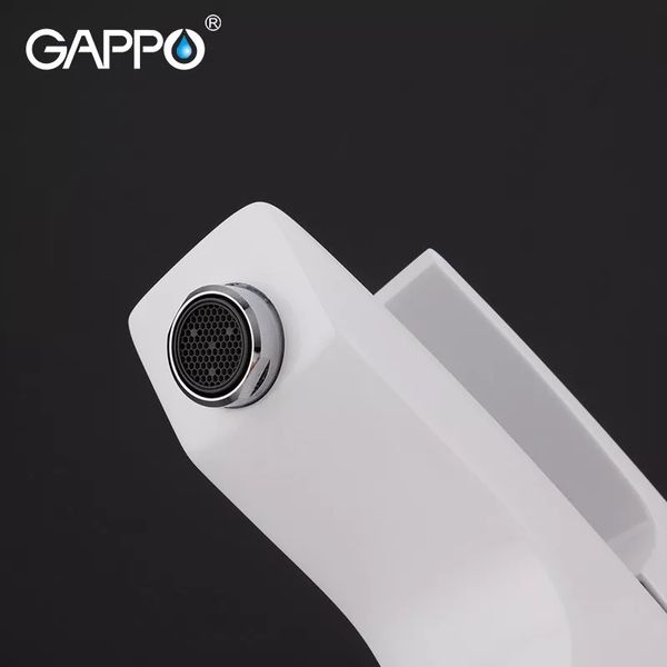 Змішувач для умивальника Gappo G1007-7 білий/хром G1007-7 фото