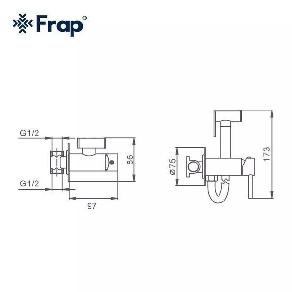 Гигиенический душ Frap F7505-6 черный F7505-6 фото
