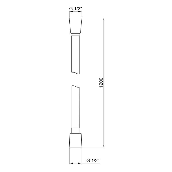 Шланг для душу Qtap Hadice 1,20 м Black Matt SD00049190 фото