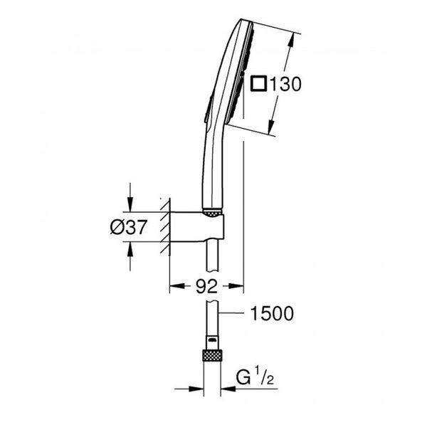 Душовий набір Grohe Rainshower SmartActive Cube 130 26589000 26589000 фото