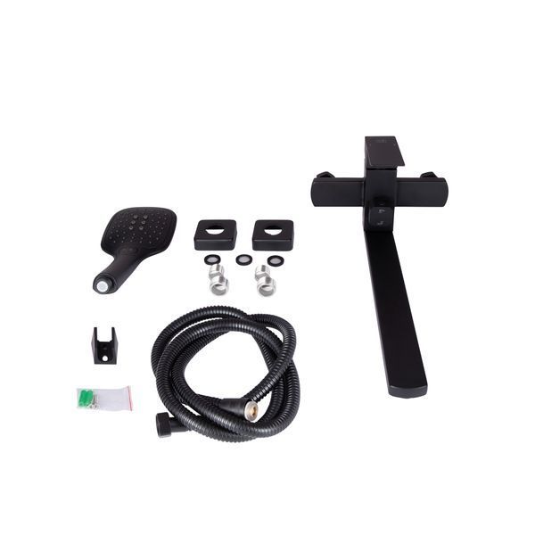 Смеситель для ванны Lidz Kubis 005 Black SD00049501 фото