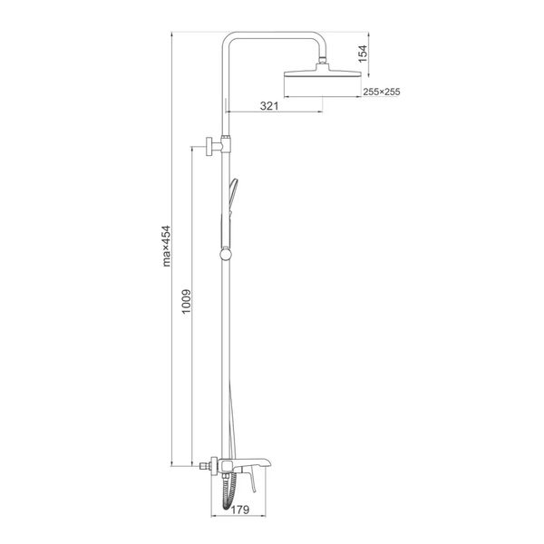 Душова система Gappo G2450 чорна G2450 фото