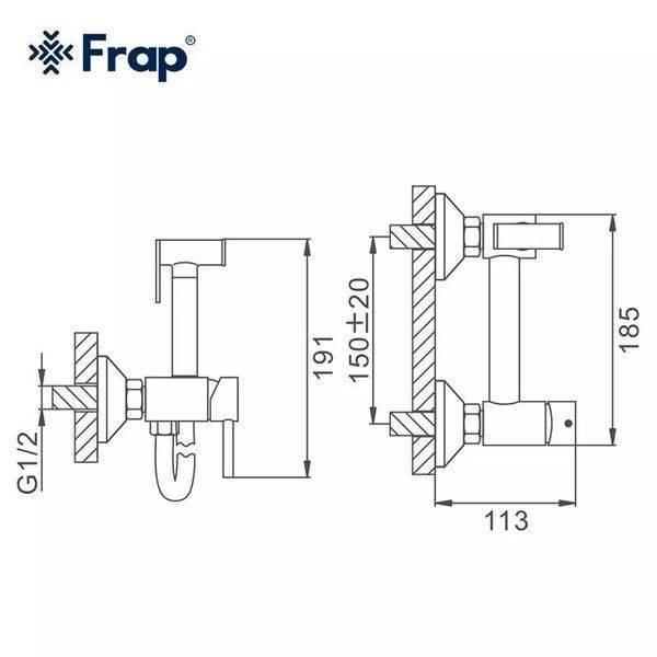 Гигиенический душ Frap F7503 хром F7503 фото
