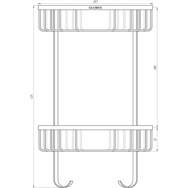 Поличка кутова Globus Lux SS 8488 000018164 фото