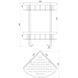 Полка двойная угловая TOPAZ TKB-9902-BL 000021350 фото 3