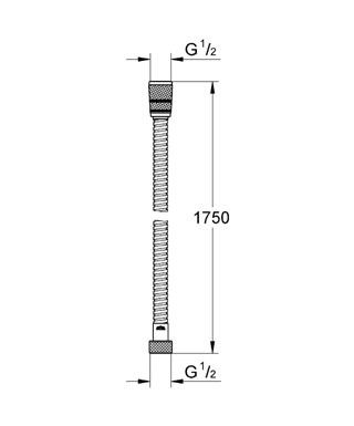 Шланг для душа Grohe Rotaflex Metal Longlife 175 см 28025000 28025000 фото