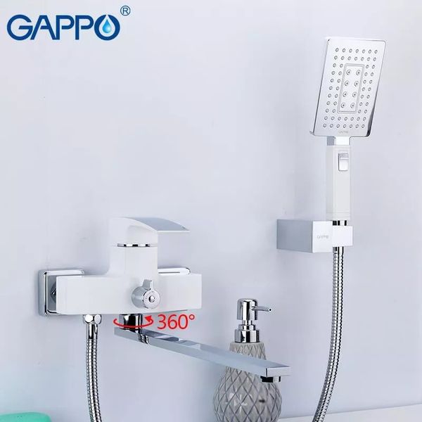 Змішувач для ванни Gappo G2207-7 білий/хром G2207-7 фото