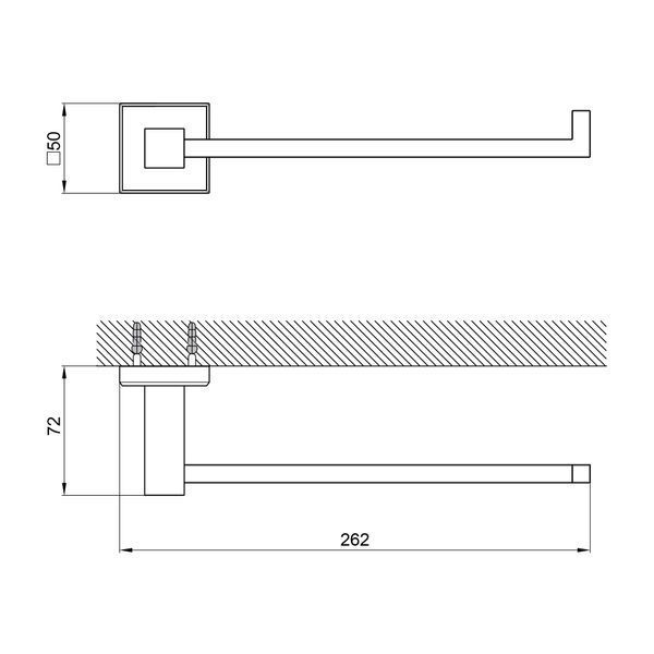 Тримач для рушника Qtap Crow Black SD00042704 фото