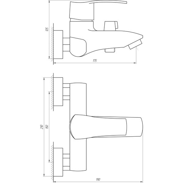 Змішувач для ванни Globus Lux Queensland GLQU-102N 000017643 фото