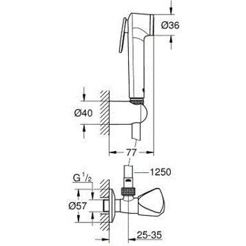 Набір гігієнічний Grohe Tempesta-F Trigger Spray 30 27514001 27514001 фото