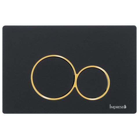 Клавіша змиву Imprese i7117PB чорна матова soft-touch 081233 фото