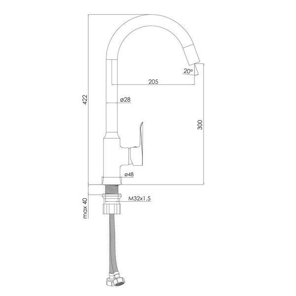 Смеситель для кухни Imprese Vaclav белый f03406403AA 084257 фото
